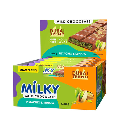 Milky Chocolate Bars With Filling 55g Pack of 12