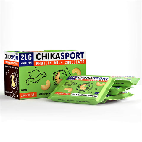 ChikaSport Protein Chocolate 100g Pack of 4