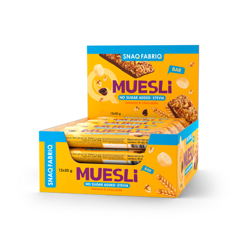 Muesli Bars with Milk Chocolate 50g Pack of 12