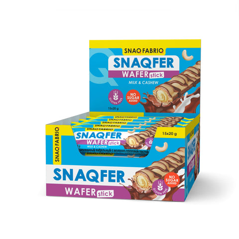 Snaqfer Gluten-Free Wafer Stick 20g Pack of 15