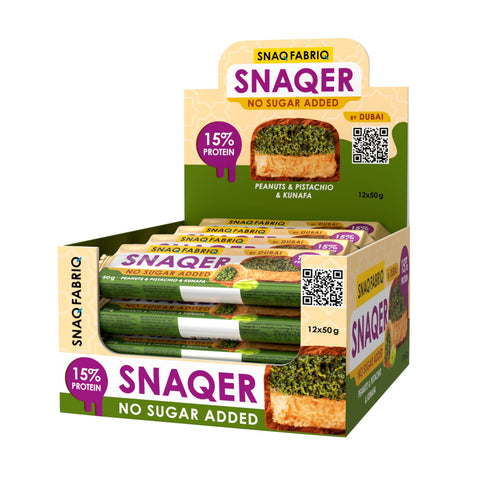 SNAQER Chocolate Protein Bar 50g Pack of 12