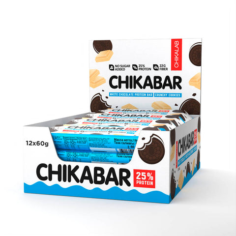 Chocolate-Coated Protein Bar Chikabar 60g Pack of 12