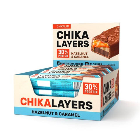 Chika Layers Chocolate-Coated Protein Bar 60g Pack of 12