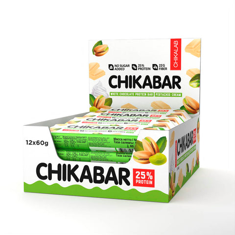 Chocolate-Coated Protein Bar Chikabar 60g Pack of 12