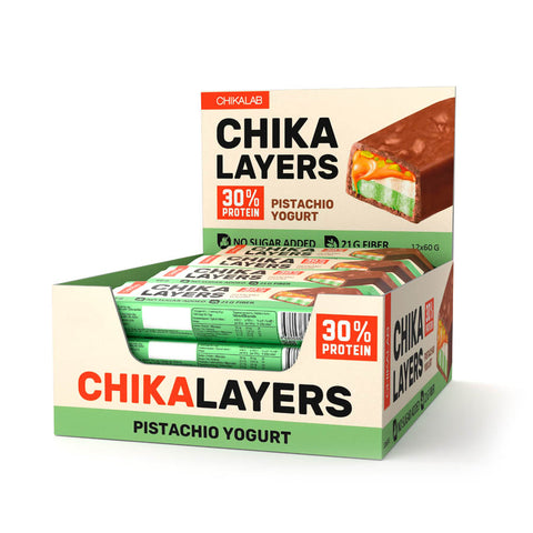 Chika Layers Chocolate-Coated Protein Bar 60g Pack of 12
