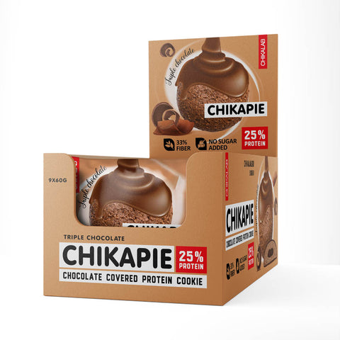 CHIKAPIE Chocolate Covered Protein Cookie 60g Pack of 9