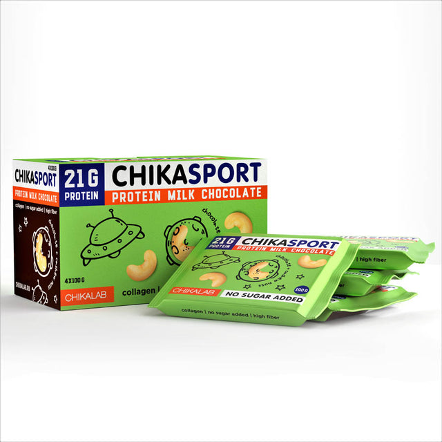 ChikaSport Protein Chocolate 100g Pack of 4 – Bombbar